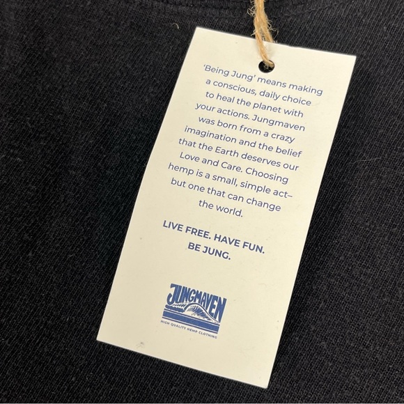 Jungmaven California Pullover Lightweight Sweatshirt Sz M Black Hemp Cotton NWT - Picture 5 of 10